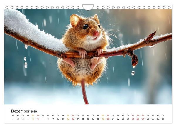 Produktbild: Regen? Na und! M&auml;use (Wandkalender 2026 DIN A4 quer), CALVENDO Monatskalender
