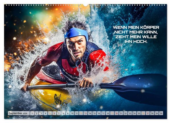 Produktbild: Kajak und Motivation (Wandkalender 2026 DIN A2 quer), CALVENDO Monatskalender