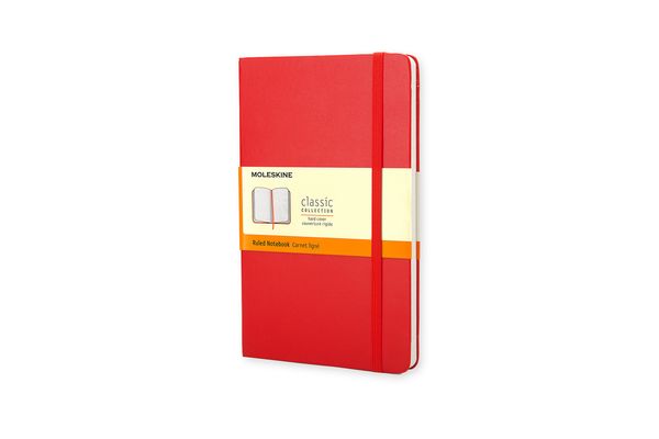 Moleskine Notizbuch, Pocket/A6, Liniert, Fester Einband, Rot