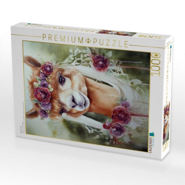 Produktbild: CALVENDO Puzzle Alpaka-Braut | 1000 Teile Lege-Gr&ouml;&szlig;e 64x48cm Foto-Puzzle f&uuml;r gl&uuml;ckliche Stunden
