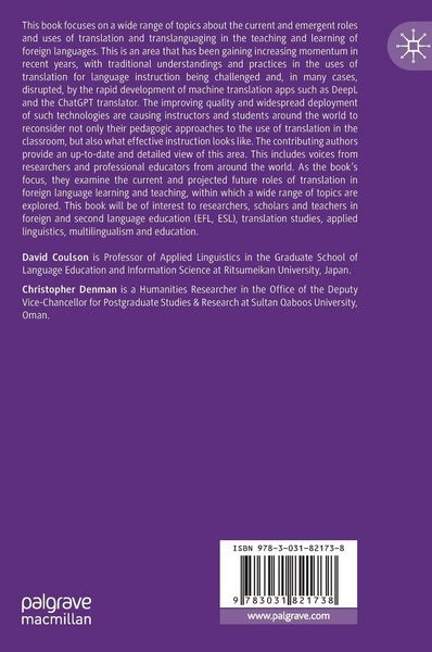 Produktbild: Translation, Translanguaging and Machine Translation in Foreign Language Education