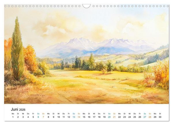Produktbild: Bucolische Landschaften (Wandkalender 2026 DIN A3 quer), CALVENDO Monatskalender