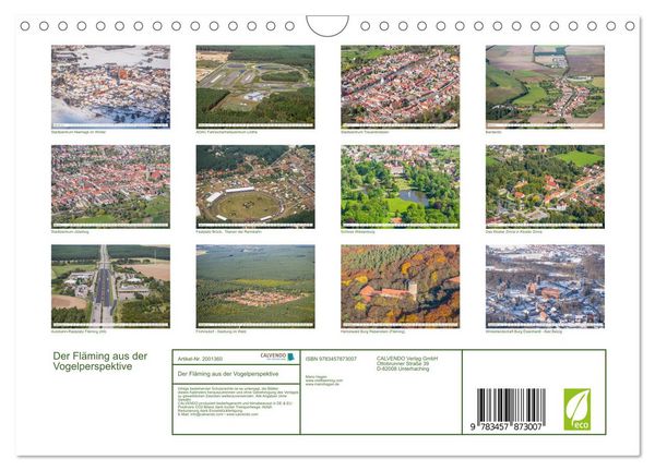 Produktbild: Der Fl&auml;ming aus der Vogelperspektive (Wandkalender 2026 DIN A4 quer), CALVENDO Monatskalender