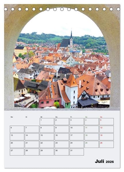 Produktbild: Tschechiens Highlights (Tischkalender 2026 DIN A5 hoch), CALVENDO Monatskalender