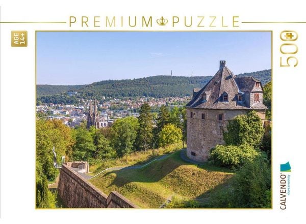CALVENDO Puzzle Romantische Stadtansicht von Marburg an der Lahn | 500 Teile Lege-Größe 48 × 36 cm Foto-Puzzle für Erwachsene