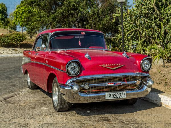 Produktbild: CALVENDO Puzzle Chevrolet Bel Air | 1000 Teile Lege-Gr&ouml;&szlig;e 64x48cm Foto-Puzzle f&uuml;r gl&uuml;ckliche Stunden