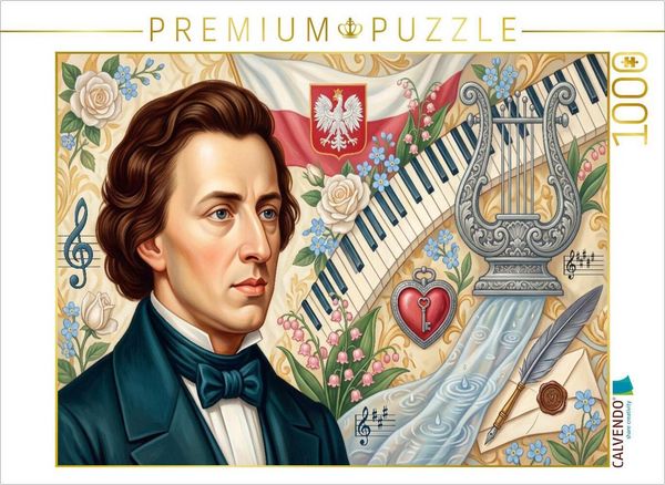 CALVENDO Puzzle Frédéric Chopin (1810-1849) | 1000 Teile Lege-Größe 64 × 48 cm Foto-Puzzle für glückliche Stunden