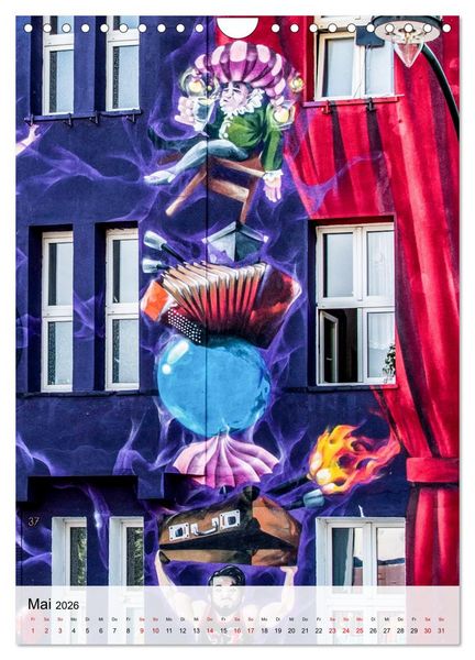 Produktbild: Fasadenmalerei (Wandkalender 2026 DIN A4 hoch), CALVENDO Monatskalender