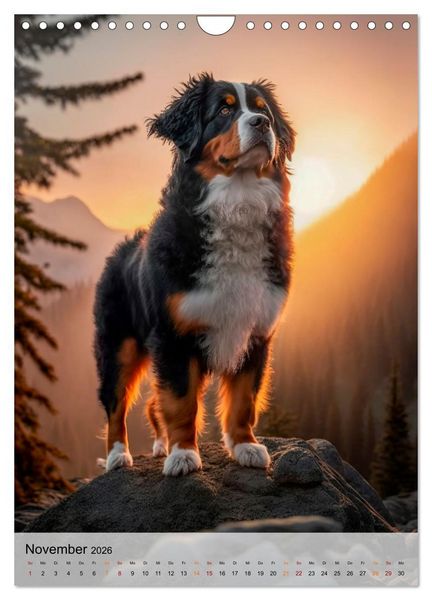 Produktbild: Berner Sennenhund - gutm&uuml;tig und treu (Wandkalender 2026 DIN A4 hoch), CALVENDO Monatskalender