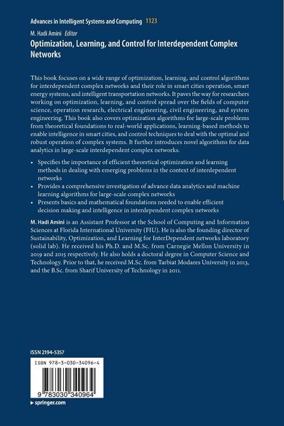 Produktbild: Optimization, Learning, and Control for Interdependent Complex Networks