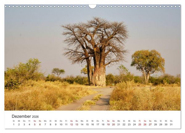 Produktbild: Botswana - Eine spannende Reise in ein wundersch&ouml;nes Land. (Wandkalender 2026 DIN A3 quer), CALVENDO Monatskalender