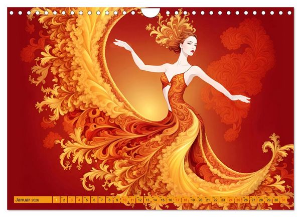 Produktbild: Wundervolle Tanzschwingungen (Wandkalender 2026 DIN A4 quer), CALVENDO Monatskalender
