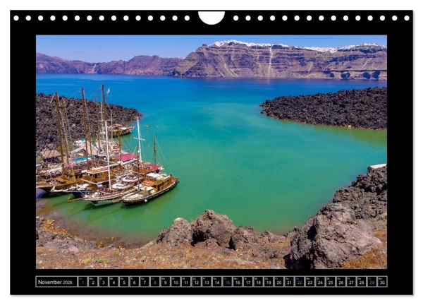Produktbild: Kalimera Thira - Santorini, die sch&ouml;nste der Kykladen stellt sich vor (Wandkalender 2026 DIN A4 quer), CALVENDO Monatskalender
