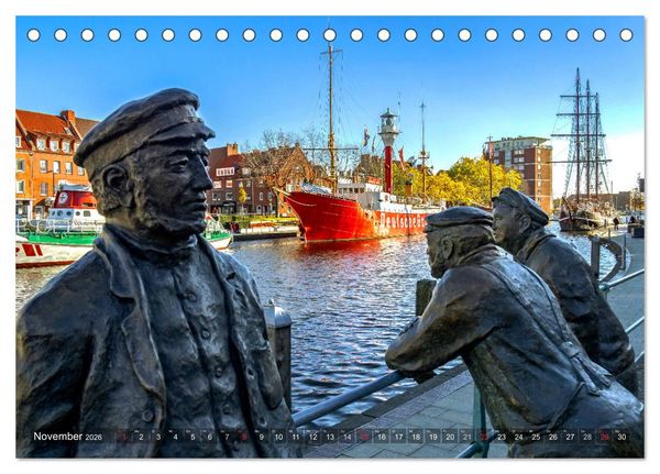 Produktbild: EMDEN Atemberaubende Momente am Wasser (Tischkalender 2026 DIN A5 quer), CALVENDO Monatskalender