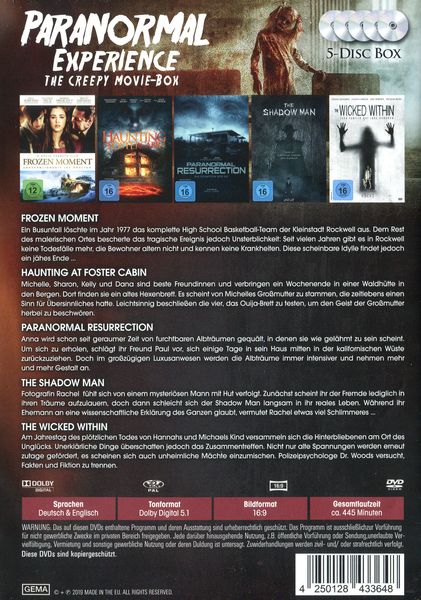 Produktbild: Paranormal Experience - The Creepy Movie-Box [5 DVDs]