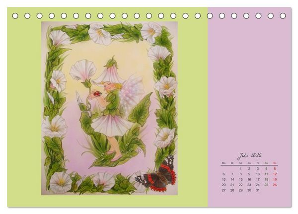 Produktbild: Blumen Elfen (Tischkalender 2026 DIN A5 quer), CALVENDO Monatskalender