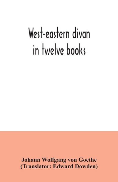 Produktbild: West-eastern divan