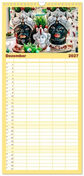 Produktbild: Familienplaner 2027 - Taormina - Juwel Siziliens mit antikem Charme mit 5 Spalten (Wandkalender, 21 x 45 cm) CALVENDO