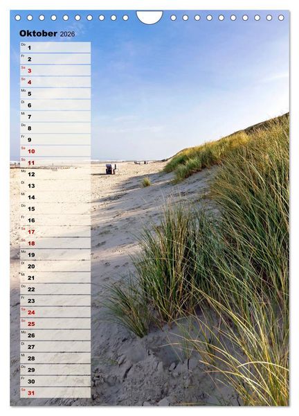 Produktbild: An der See Geburtstagsplaner (Wandkalender 2026 DIN A4 hoch), CALVENDO Monatskalender