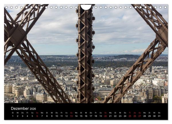 Produktbild: Eiffel Tower &ndash; Tour Eiffel &ndash; Eiffelturm &ndash; Paris 2026 (Wandkalender 2026 DIN A4 quer), CALVENDO Monatskalender