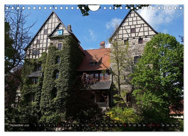 Produktbild: Wunderbares Th&uuml;ringen - Burgen (Wandkalender 2026 DIN A4 quer), CALVENDO Monatskalender