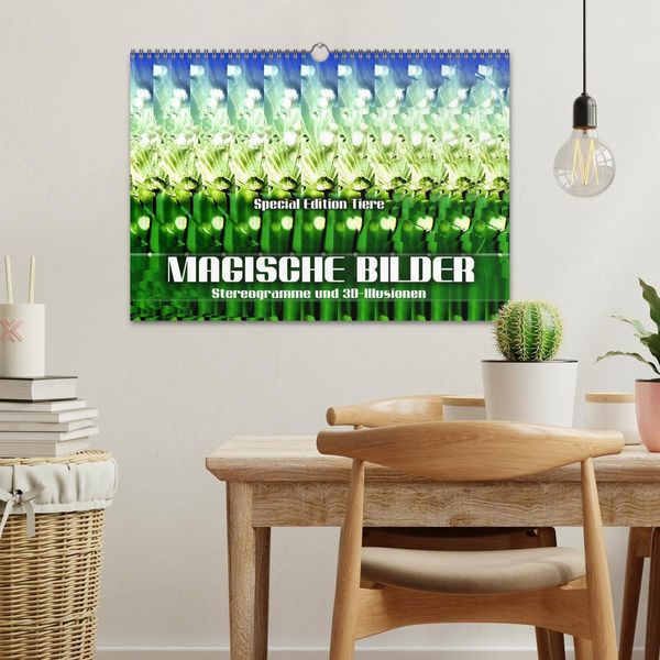 Produktbild: Magische Bilder - Stereogramme und 3D-Illusionen (Wandkalender 2026 DIN A3 quer), CALVENDO Monatskalender