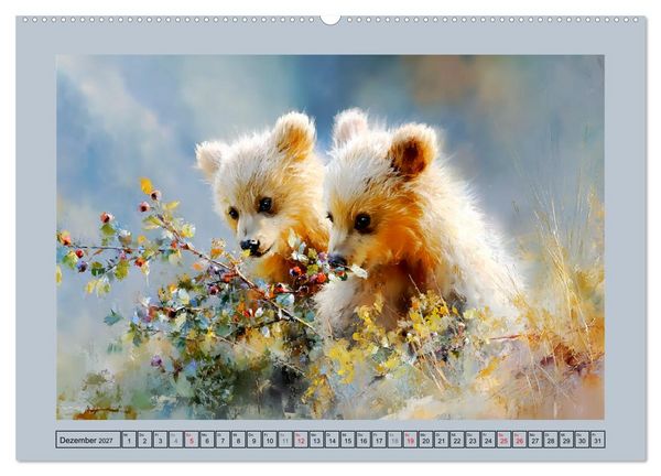 Produktbild: B&auml;renkinder. Kleine Waldseelen im Licht der Natur (Wandkalender 2027 DIN A2 quer), CALVENDO Monatskalender
