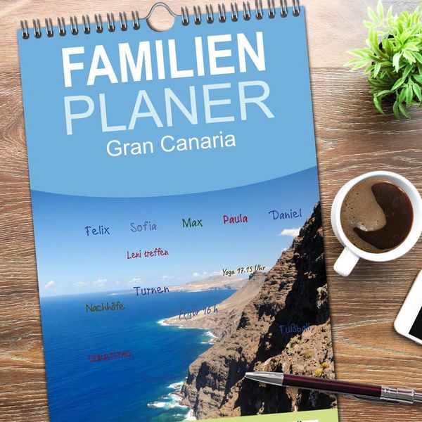 Produktbild: Familienplaner 2026 - Gran Canaria mit 5 Spalten (Wandkalender, 21 x 45 cm) CALVENDO
