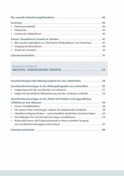 Produktbild: Geschlechtersensible P&auml;dagogik f&uuml;r Lehrkr&auml;fte