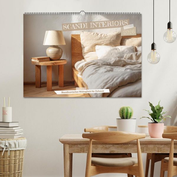 Produktbild: Scandi Interiors - Skandinavisches Wohngl&uuml;ck f&uuml;r Zuhause (Wandkalender 2026 DIN A2 quer), CALVENDO Monatskalender