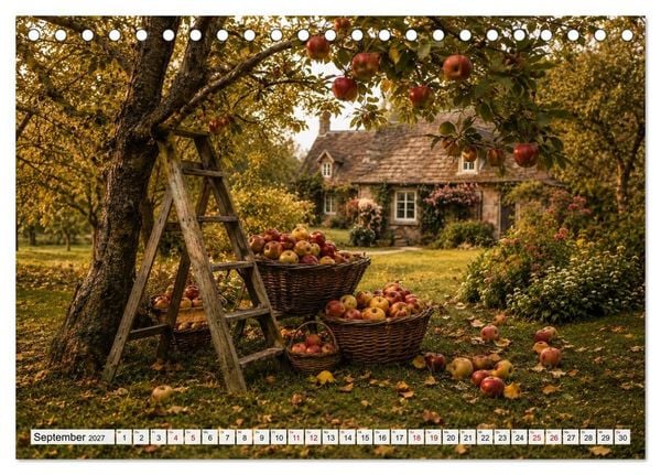 Produktbild: Landhauspoesie im Cottage-Stil (Tischkalender 2027 DIN A5 quer), CALVENDO Monatskalender