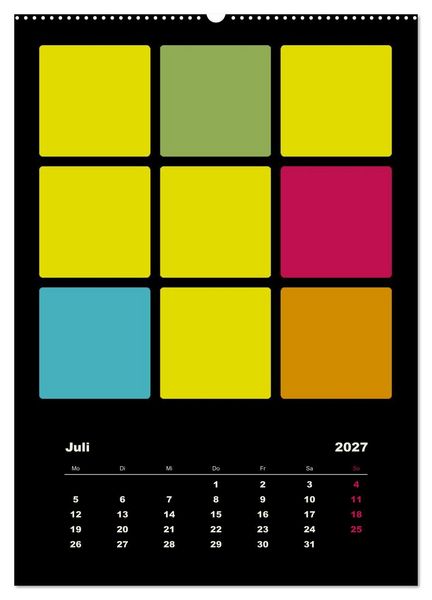 Produktbild: Fotokalender FARBFL&Auml;CHEN (Wandkalender 2027 DIN A2 hoch), CALVENDO Monatskalender