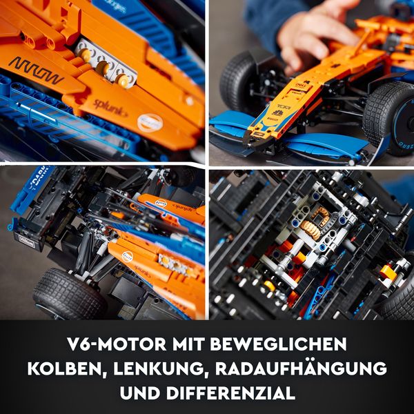 LEGO Technic 42141 McLaren Formel 1 Rennwagen, Modellauto für Erwachsene