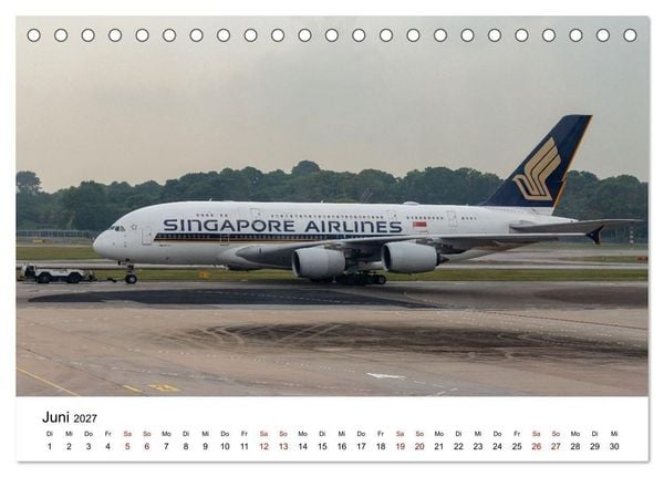 Produktbild: Airbus A380 - K&ouml;nig der L&uuml;fte (Tischkalender 2027 DIN A5 quer), CALVENDO Monatskalender