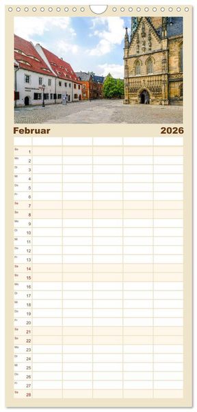 Produktbild: Familienplaner 2026 - Sachsen Impressionen mit 5 Spalten (Wandkalender, 21 x 45 cm) CALVENDO