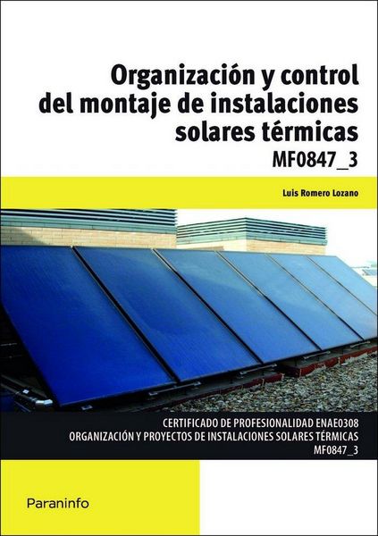 Produktbild: Organizaci&oacute;n y control del montaje de instalaciones solares t&eacute;rmicas