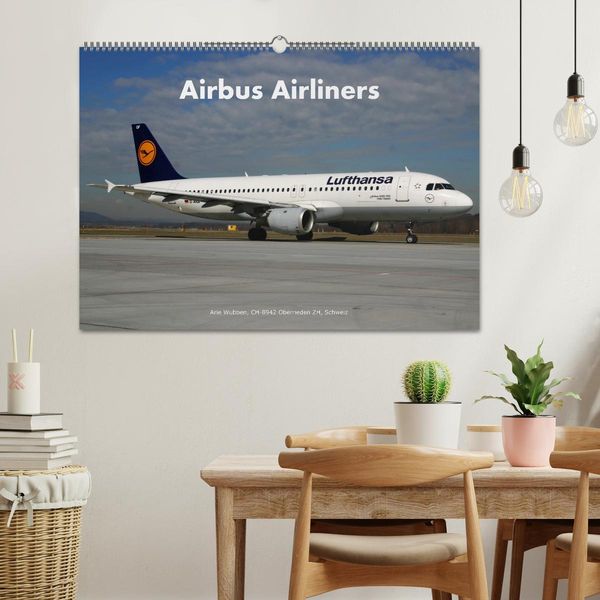 Produktbild: Airbus Airliners (Wandkalender 2026 DIN A2 quer), CALVENDO Monatskalender