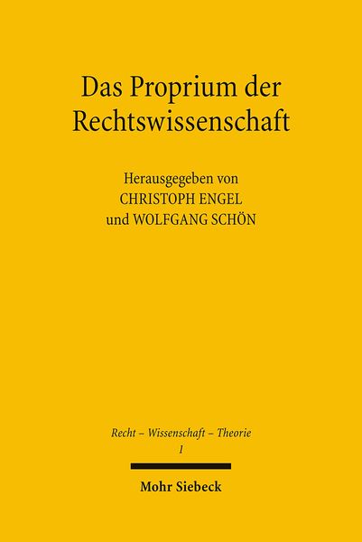Produktbild: Das Proprium der Rechtswissenschaft