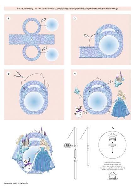 URSUS Laternenzeit Laternen-Bastelset Eisprinzessin