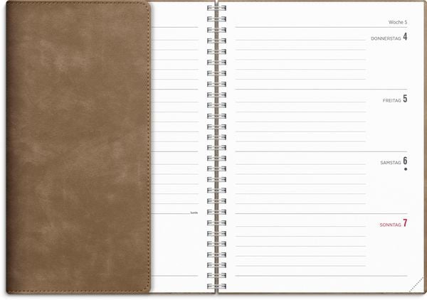 Produktbild: Kalender 26/27 Senator A5 Twist Braun