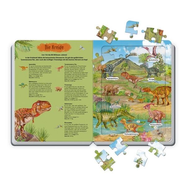 Produktbild: TR&Ouml;TSCH - Pappenbuch Puzzlebuch Dinosaurier| Ab 3 Jahren