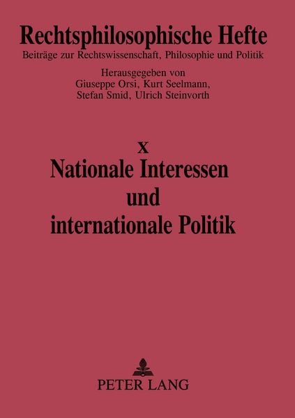 Produktbild: Nationale Interessen und internationale Politik