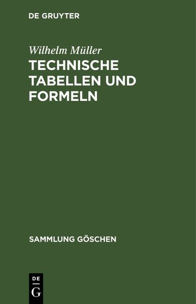 Produktbild: Technische Tabellen und Formeln