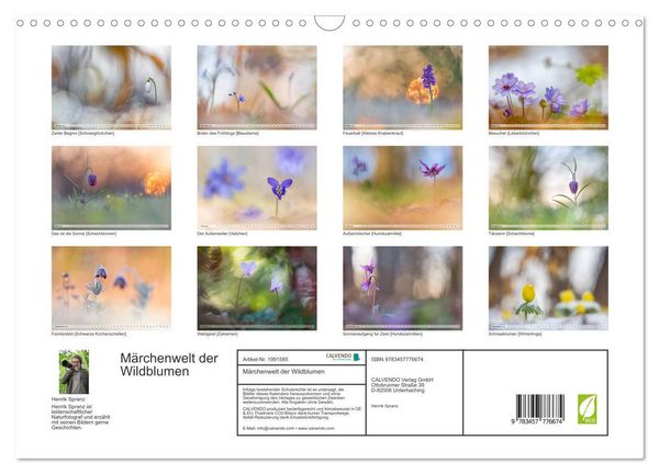 Produktbild: M&auml;rchenwelt der Wildblumen (Wandkalender 2026 DIN A3 quer), CALVENDO Monatskalender
