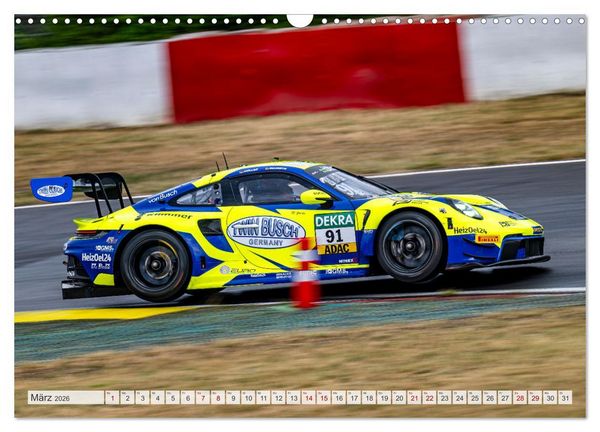 Produktbild: Super Sportwagen aus Zuffenhausen beim GT MASTERS (Wandkalender 2026 DIN A3 quer), CALVENDO Monatskalender