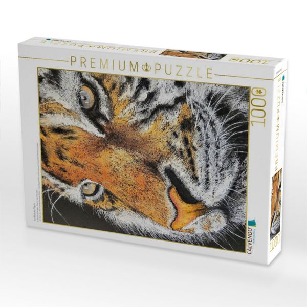 Produktbild: CALVENDO Puzzle Im Blick des Tigers | 1000 Teile Lege-Gr&ouml;&szlig;e 64x48cm Foto-Puzzle f&uuml;r gl&uuml;ckliche Stunden