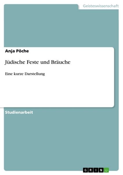 Produktbild: J&uuml;dische Feste und Br&auml;uche