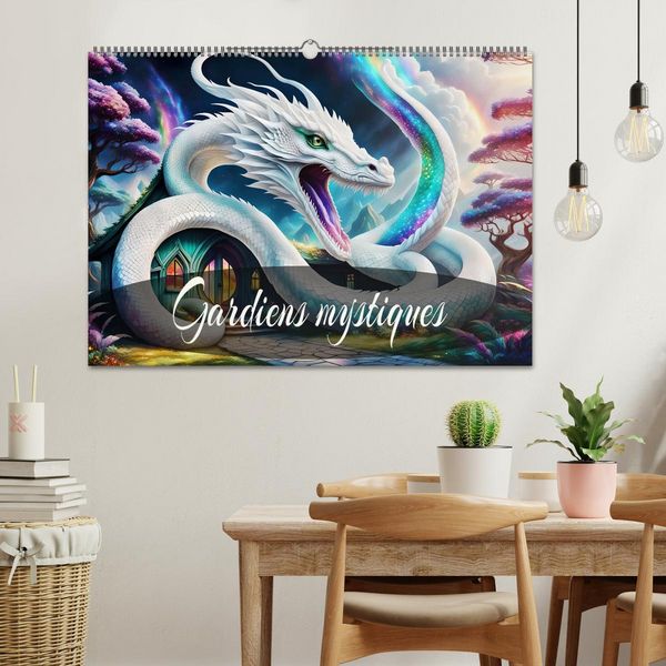 Produktbild: Gardiens mystiques (Calendrier mural 2026 DIN A2 vertical), CALVENDO calendrier mensuel