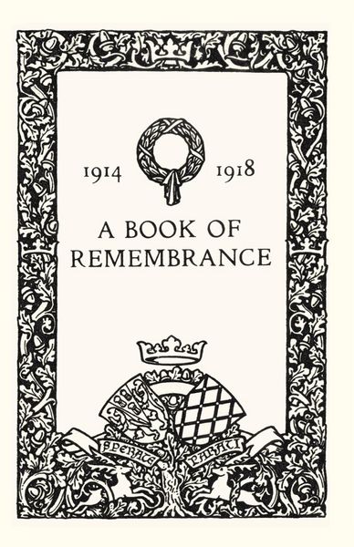 Produktbild: Book of Remembrance 1914 1918(watford Grammar School )