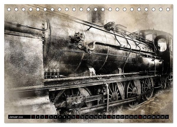 Produktbild: Dampflok Impressionen (Tischkalender 2026 DIN A5 quer), CALVENDO Monatskalender